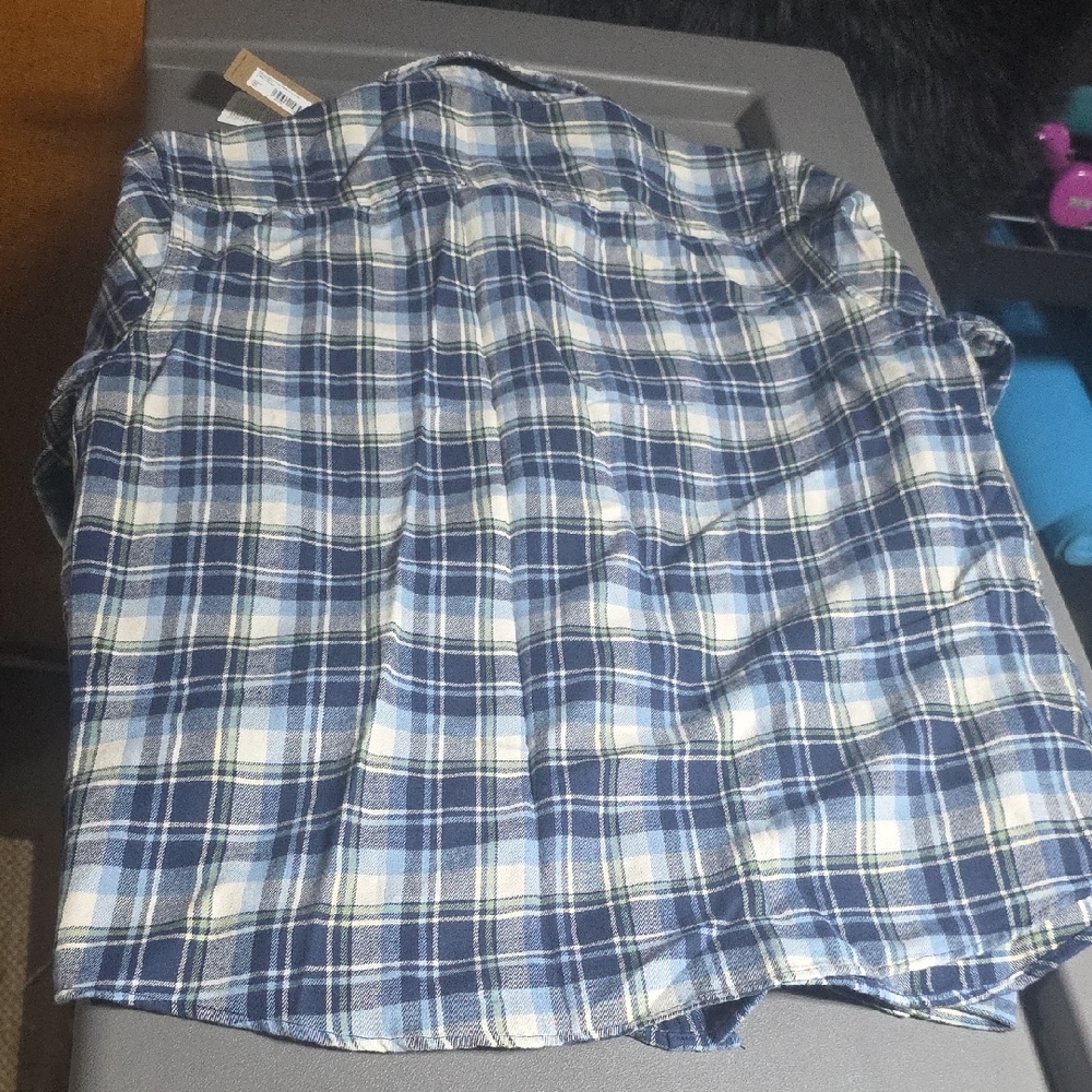 Patagonia Blue Plaid Flannel Shirt - Picture 5 of 5